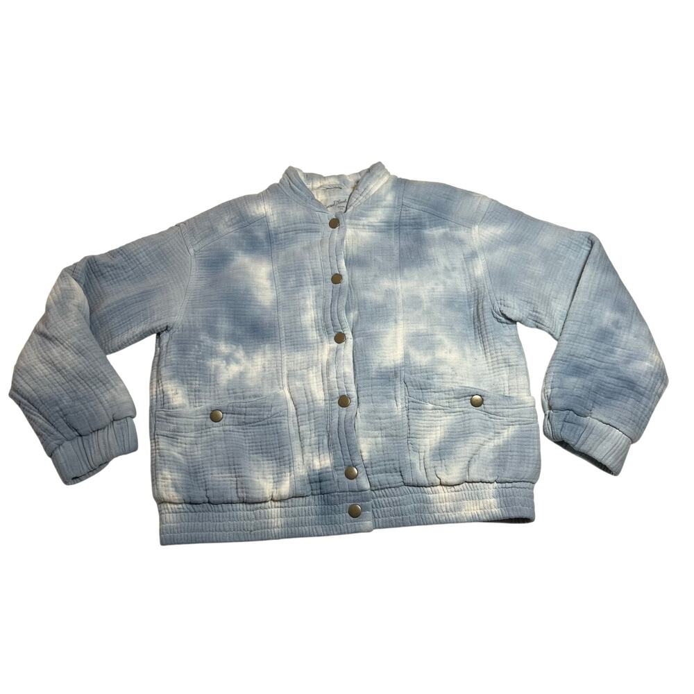 Universal Thread Tie Dye Snap Button Up Bomber Ja… - image 3